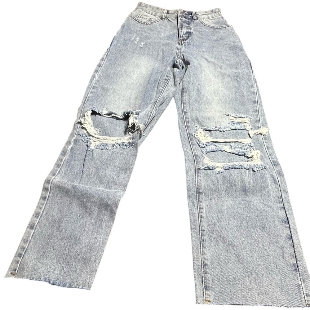 SHEIN Light Blue Distressed Jeans US 2 sz xs